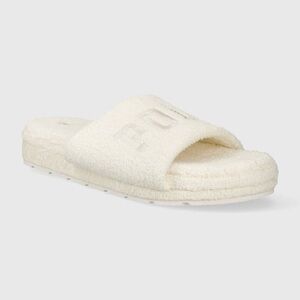 Polo Ralph Lauren Cream Teddy Robin Platform Slippers